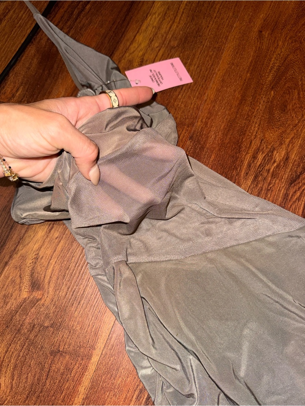 PLT Mesh Double Layer Panel Bodycon Dress - Picture 8 of 10